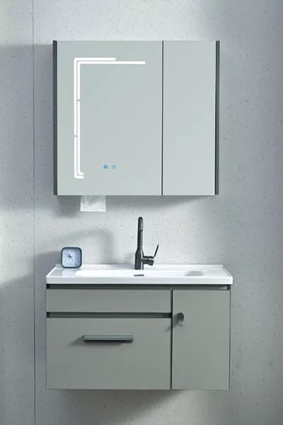 Single-Basin Multi-Tier Solid Wood Bathroom Vanity